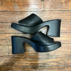 ASOS Black Platform Mules